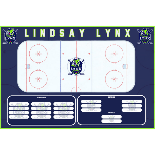 11x17 Hockey Dry Erase Board
